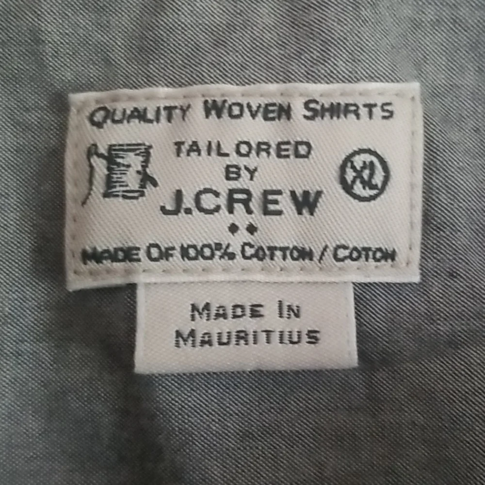 J. Crew Men's Gray Cotton Button Down